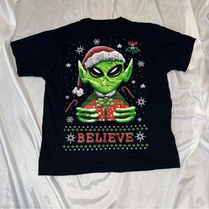 Alien Lovers Christmas s/s‎ Black T-Shirt Men/Unisex  44” Chest Great Gift